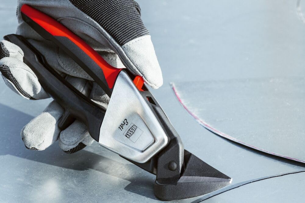 Bessey D39ASS Right Hand Shape and Straight Cutting Snips, Black/Red, 230 mm
