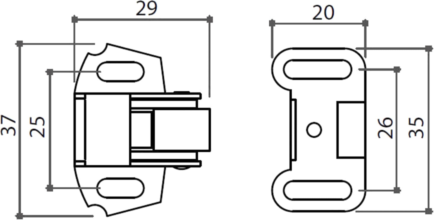 100 Pack Rok Hardware Roller Wheel Spring Cabinet Furniture Closet Door Catch Latch Holder in Zinc Finish with Screws, ROKRC