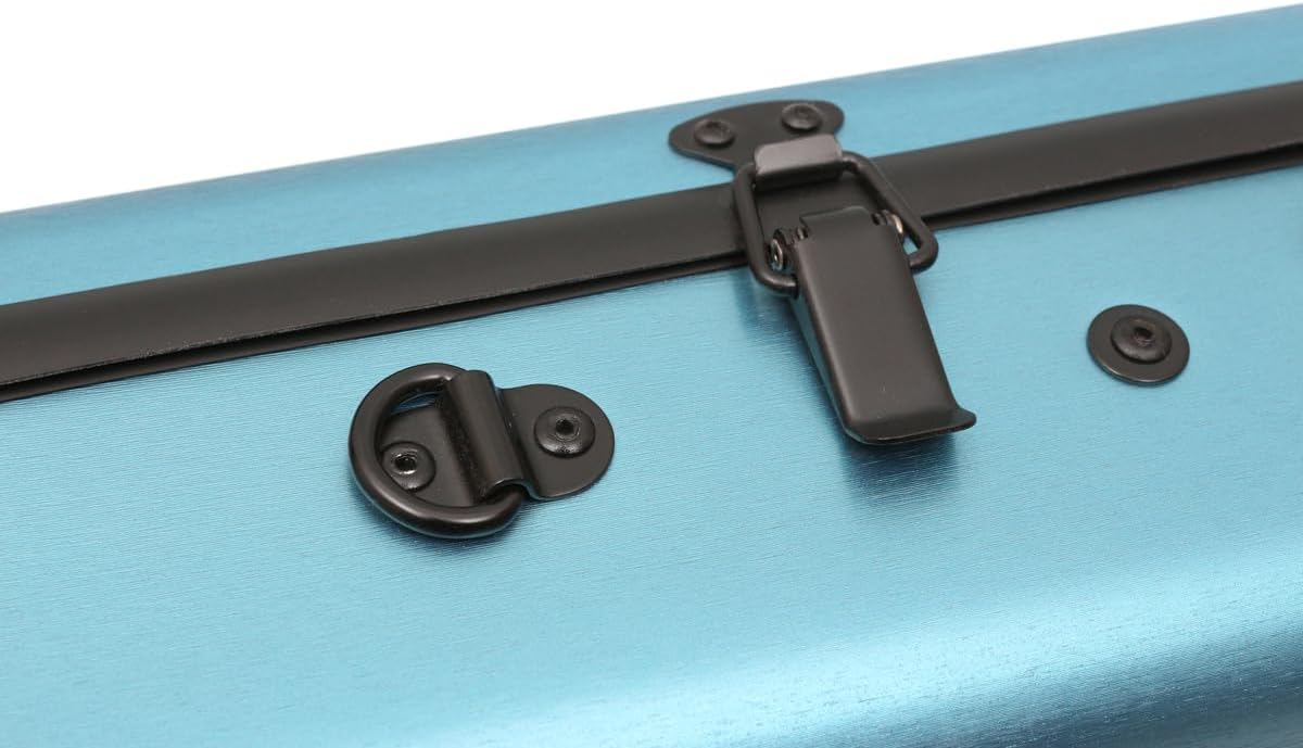 Violin case 4/4 Full size High strength Carbon fiber hard shell Durable handles Internal storage with Backpack straps Music Sheet bag (Blue)