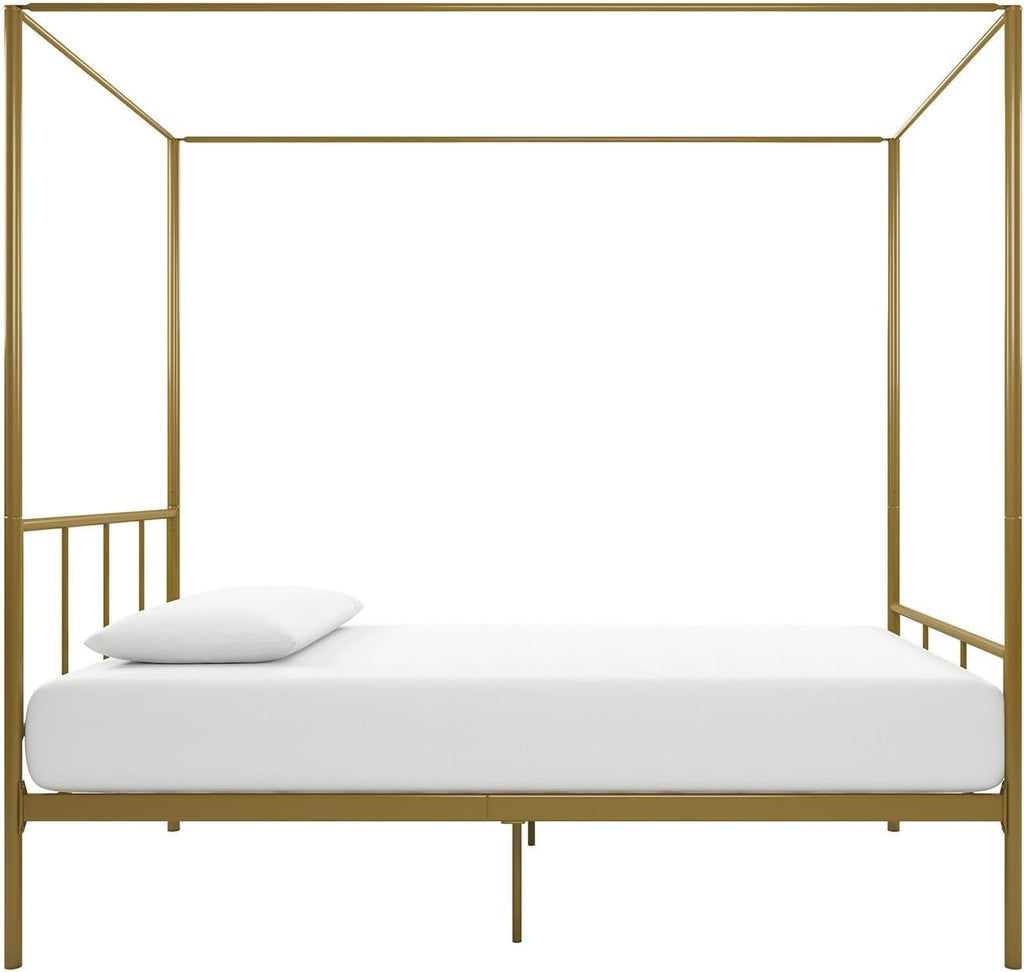 Novogratz Marion Canopy Bed Frame, Gold, Twin
