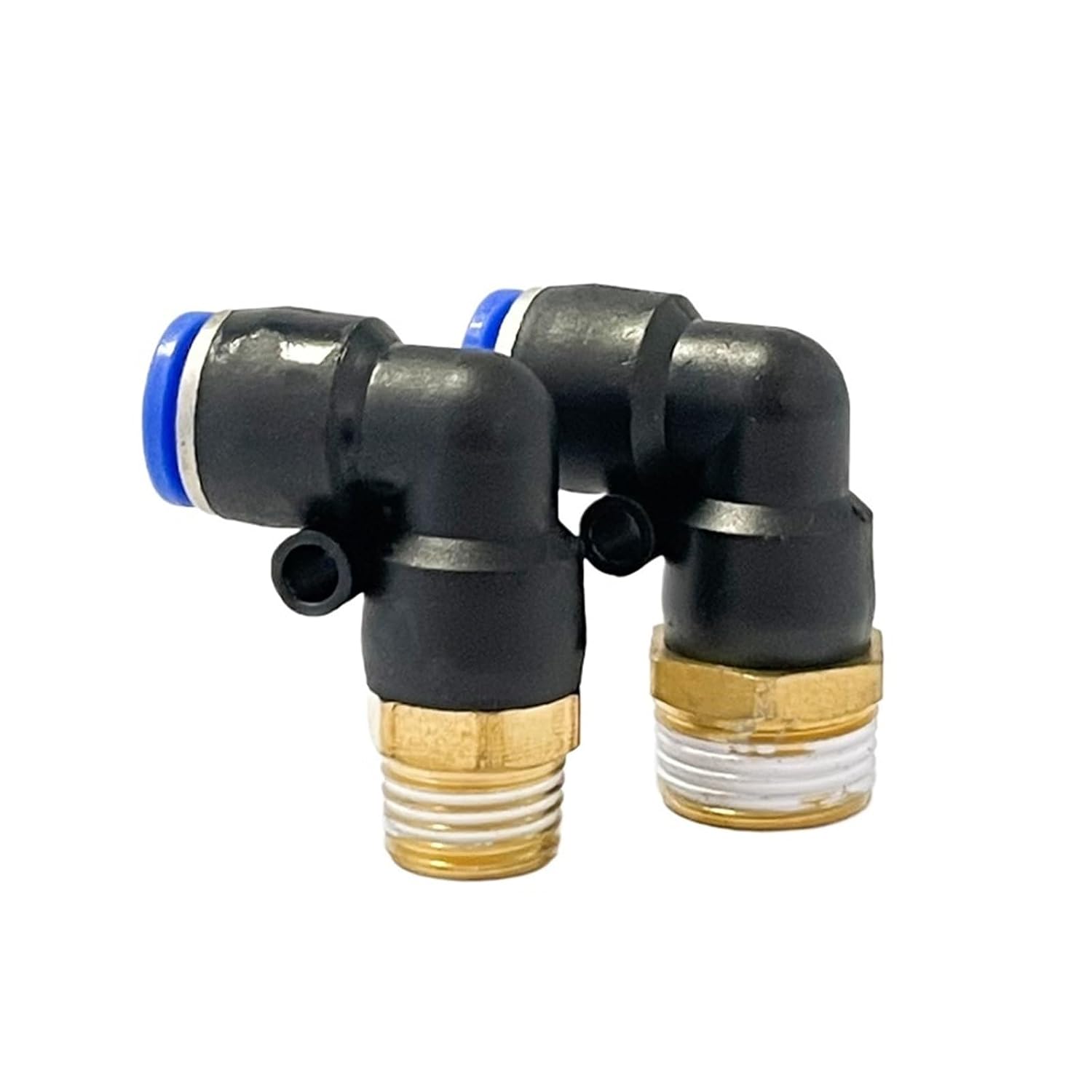 100Pcs PL Elbow 4-M5 6-M5 Straight Air Connector Pneumatic Quick Fittings 1/8' 1/4' 3/8'1/2' Male Thread Push in(PL8-01)