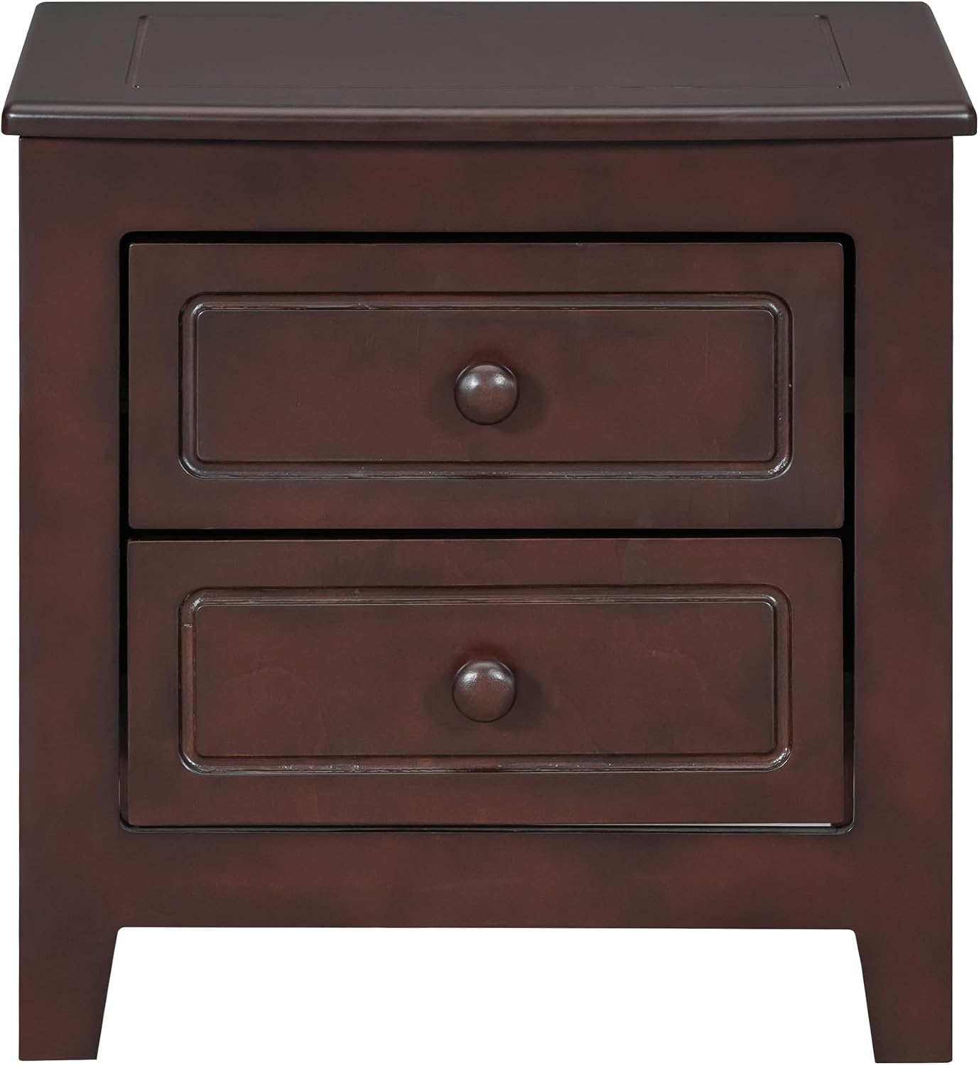Harper & Bright Designs 3 Pieces Bedroom Sets, Full Size Wood Platform Bed Frame with 2 Nightstands, Retro Design, Farmhouse Bedroom Furnture Set, Easy to Assemble (Walnut)