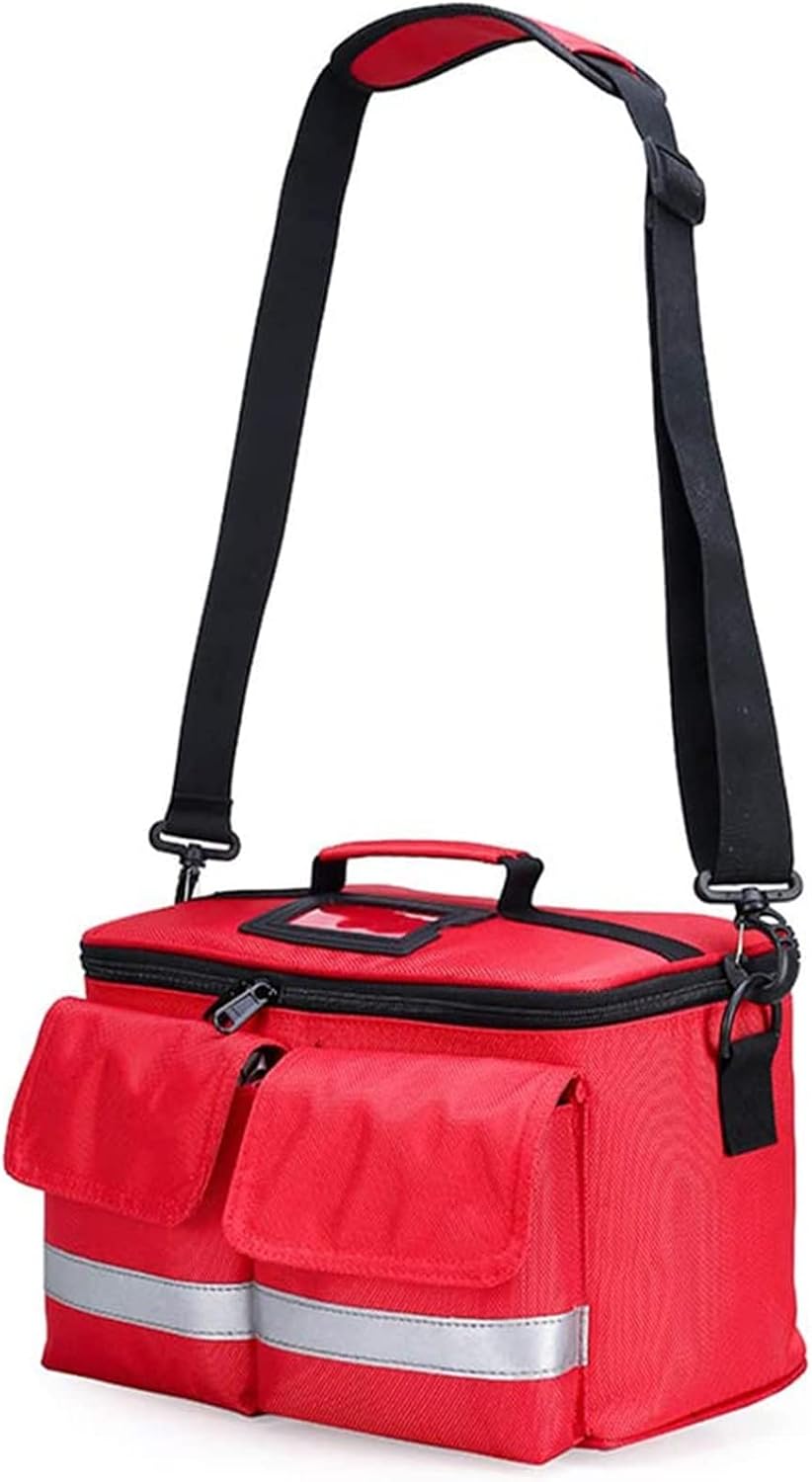 Portable First Aid Bag,High Capacity Family Medicine Kit, Waterproof Travel First Aid Kit,with Detachable Shoulder Strap, for Camping, Home Hiking (Color : Blue)