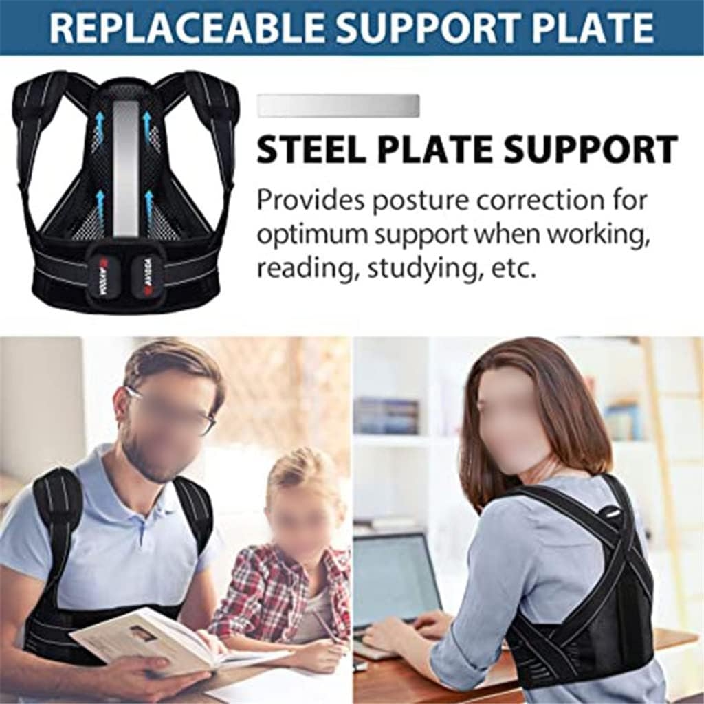 Back Shoulder Support Belt Corrector Postural Fixer Tape Lumbar Straight Corrector Training Belt,D-M Code