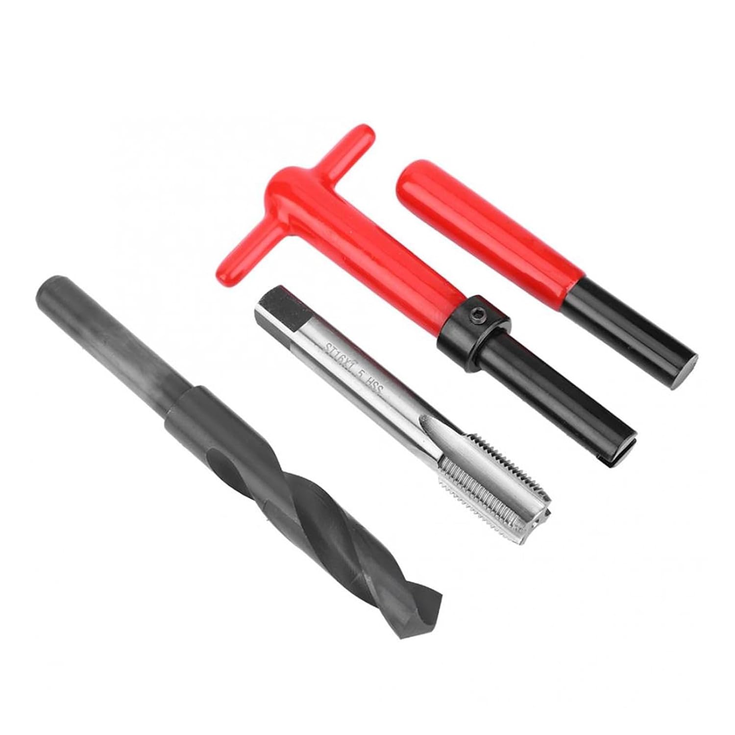 M2-M18 Car Helical Thread Insert Repair Kit Stainless Steel Twisted Drill Wrench Tap Insertion Tool for Restoring Damaged Thread Nicely(M18x1.5x2D)