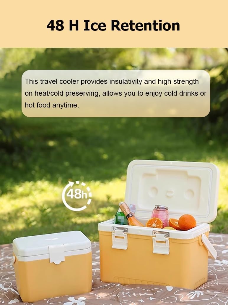6/14/23 Qt Insulated Portable Cooler, Ice Chest Box Hard Shell Lunchbox Cooler with 48 H Ice Retention for BBQ Camping Pincnic