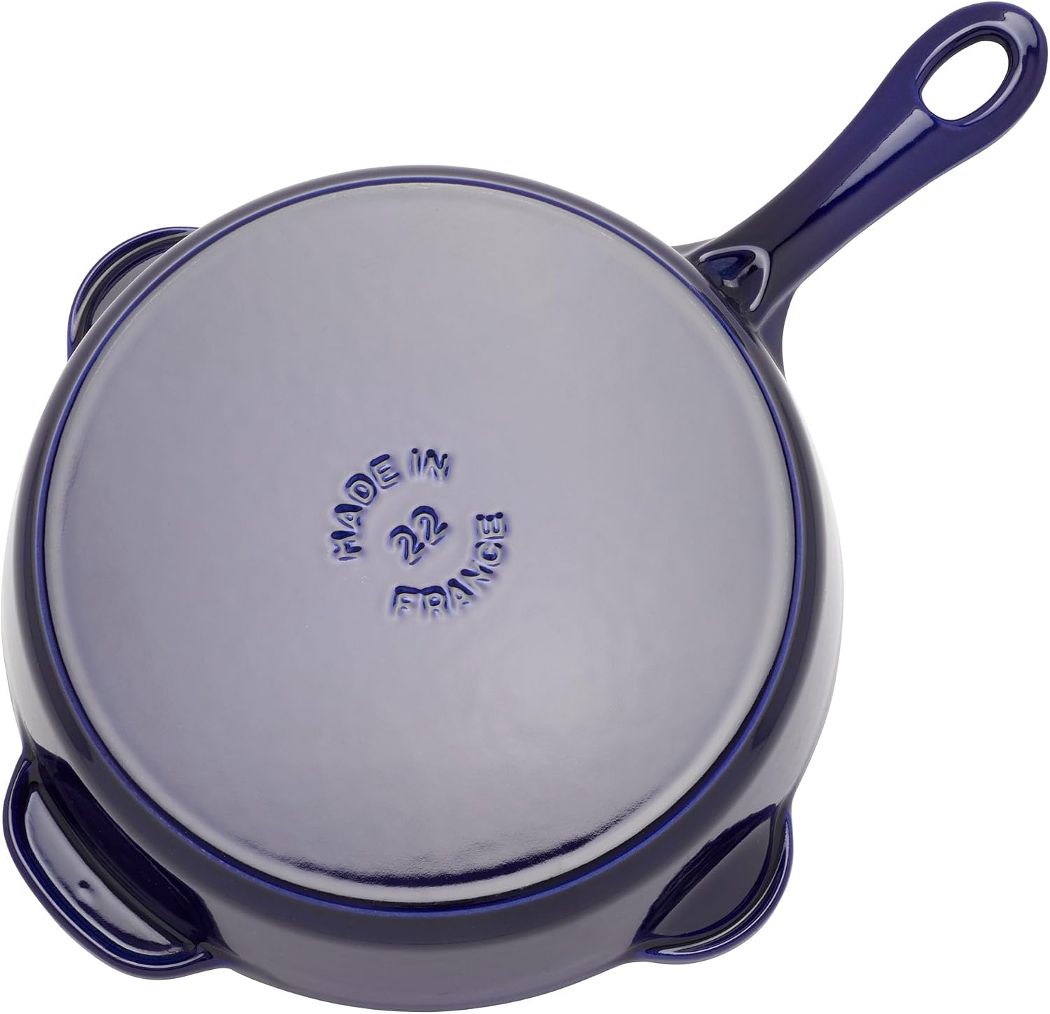 STAUB Cast Iron 8.5-inch Traditional Deep Skillet - Dark Blue