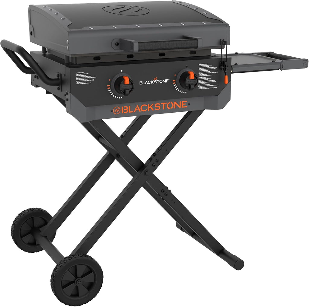 Blackstone 2401 Iron Forged 22' Griddle with Flexfold Legs, Powder Coated Steel, Black