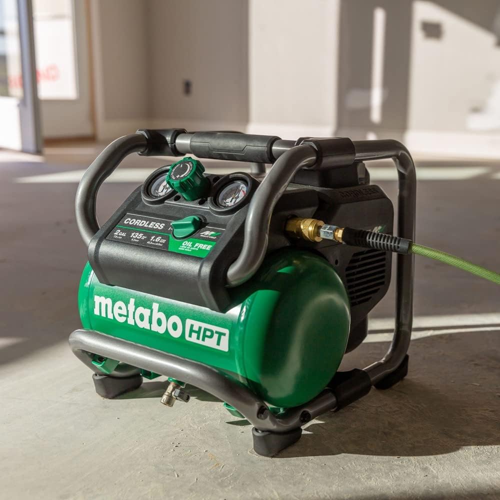 Metabo HPT 36V MultiVolt 2 Gallon Cordless Air Compressor, Portable and Versatile, Ideal for Pneumatic Finish Nailers and Tire Inflation, tool body only EC36DAQ4
