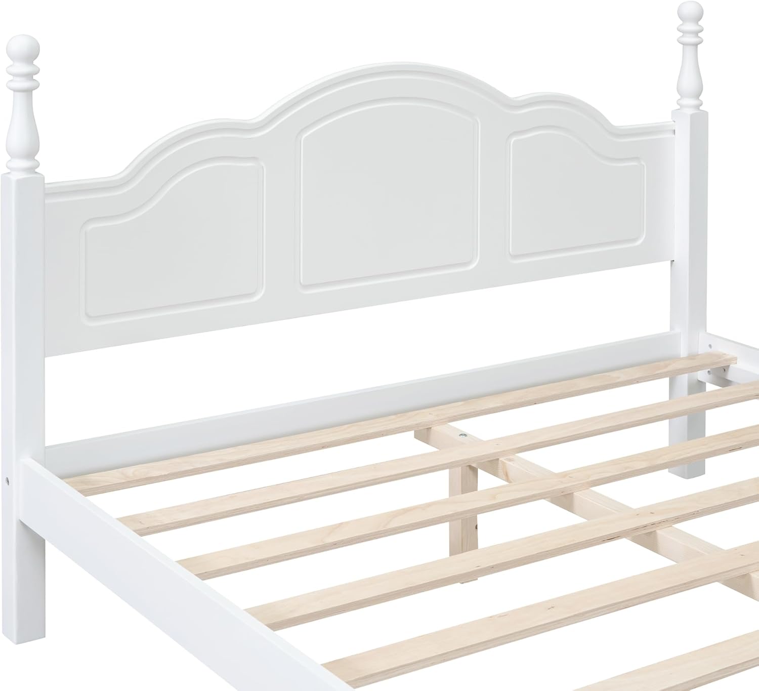 Harper & Bright Designs Bedroom Set Furniture, 3-Pieces Bedroom Sets, Queen Size Wood Platform Bed and 2 Nightstands, White