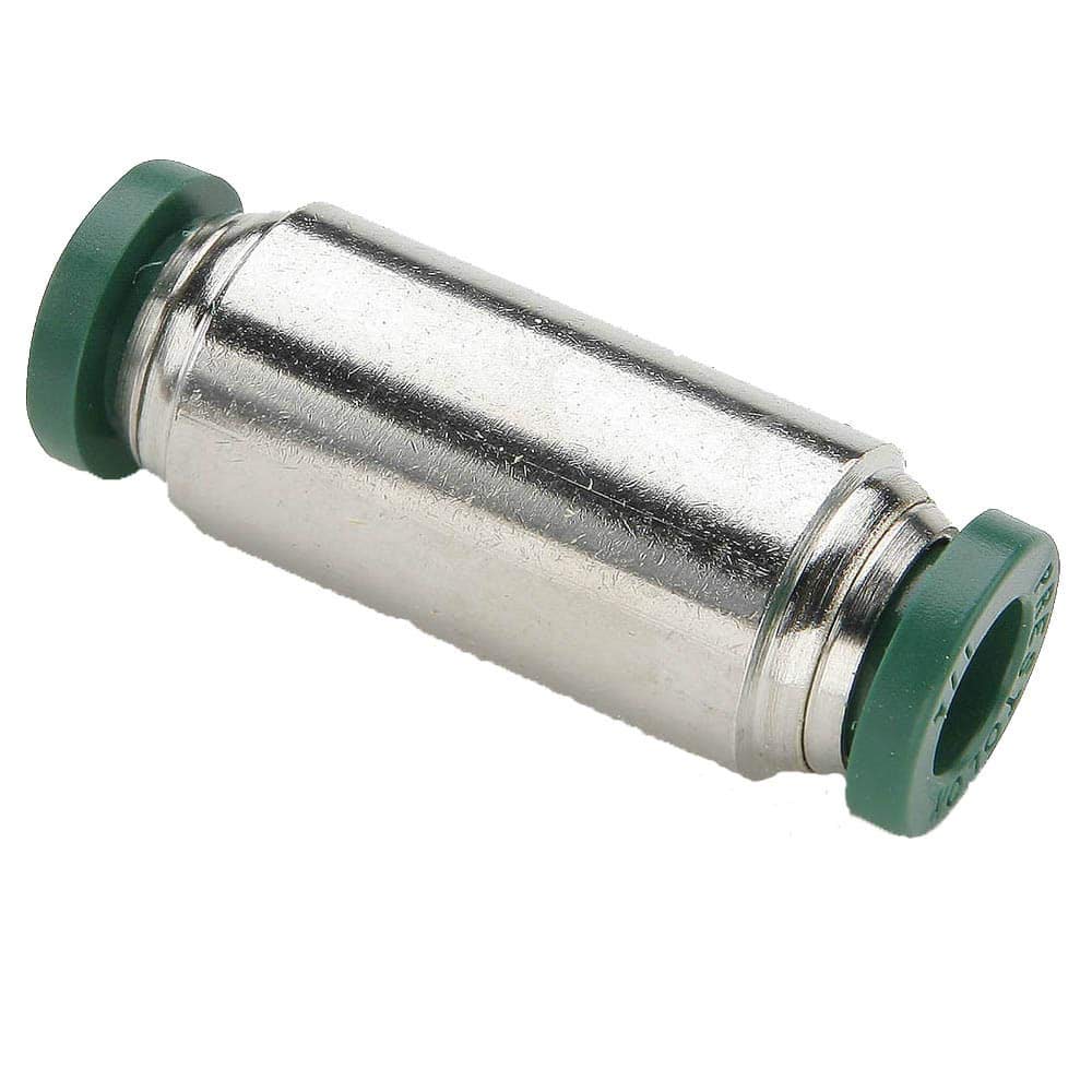 Parker Hannifin 62PLP-4-pk20 Prestolok PLP Union Push-to-Connect Fitting, Nickel Plated, 1/4' Push-to-Connect Tube x 1/4' Push-to-Connect Tube, Brass (Pack of 20)