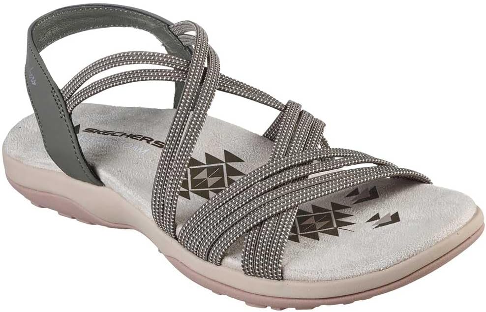 Skechers Women's Reggae Slim Spliced Sling Back Sandals