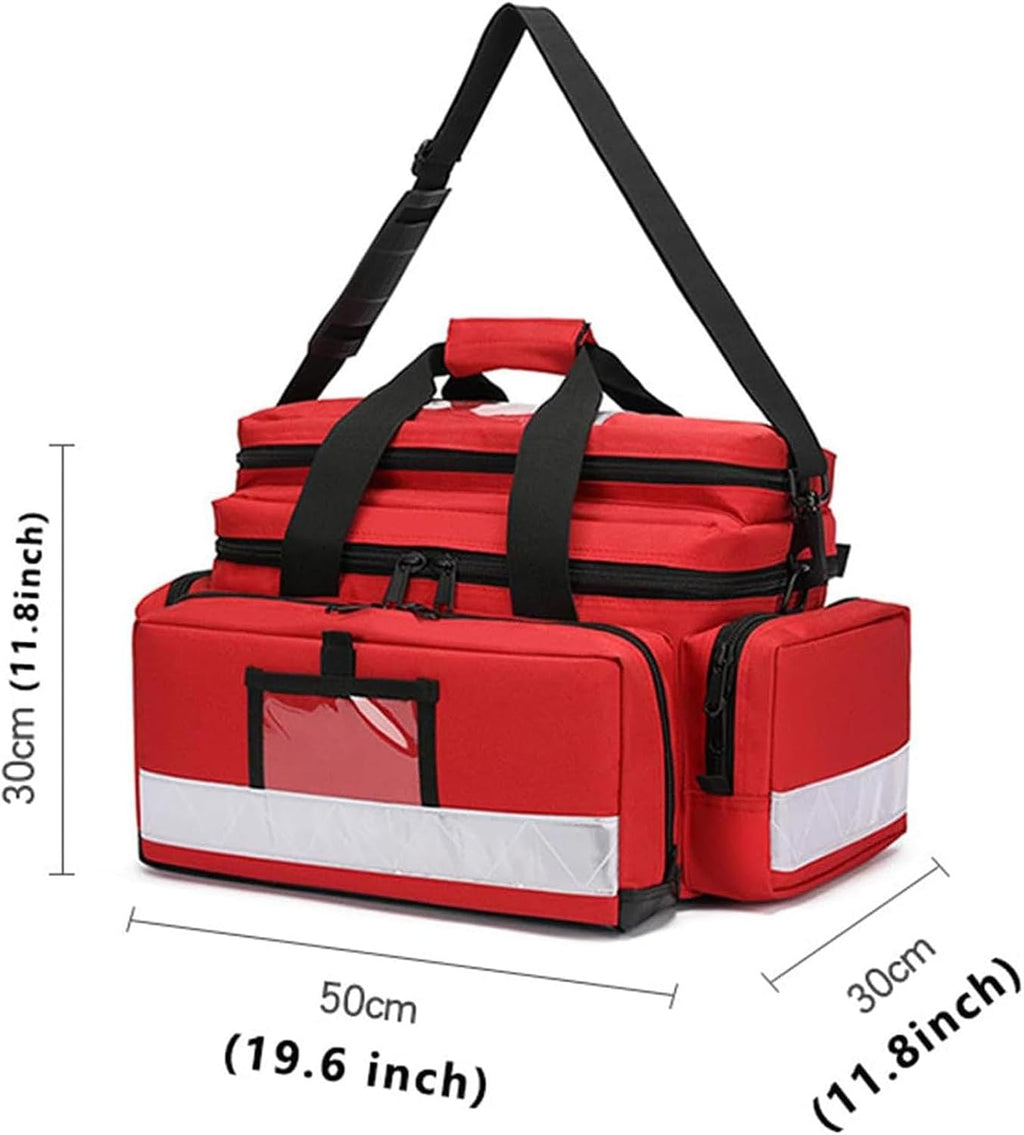First Responder Bag, Nurse Supply with Shoulder Strap Trauma Backpack Emergency for Home Visit, Health Care, Hospice, Travel, or Event