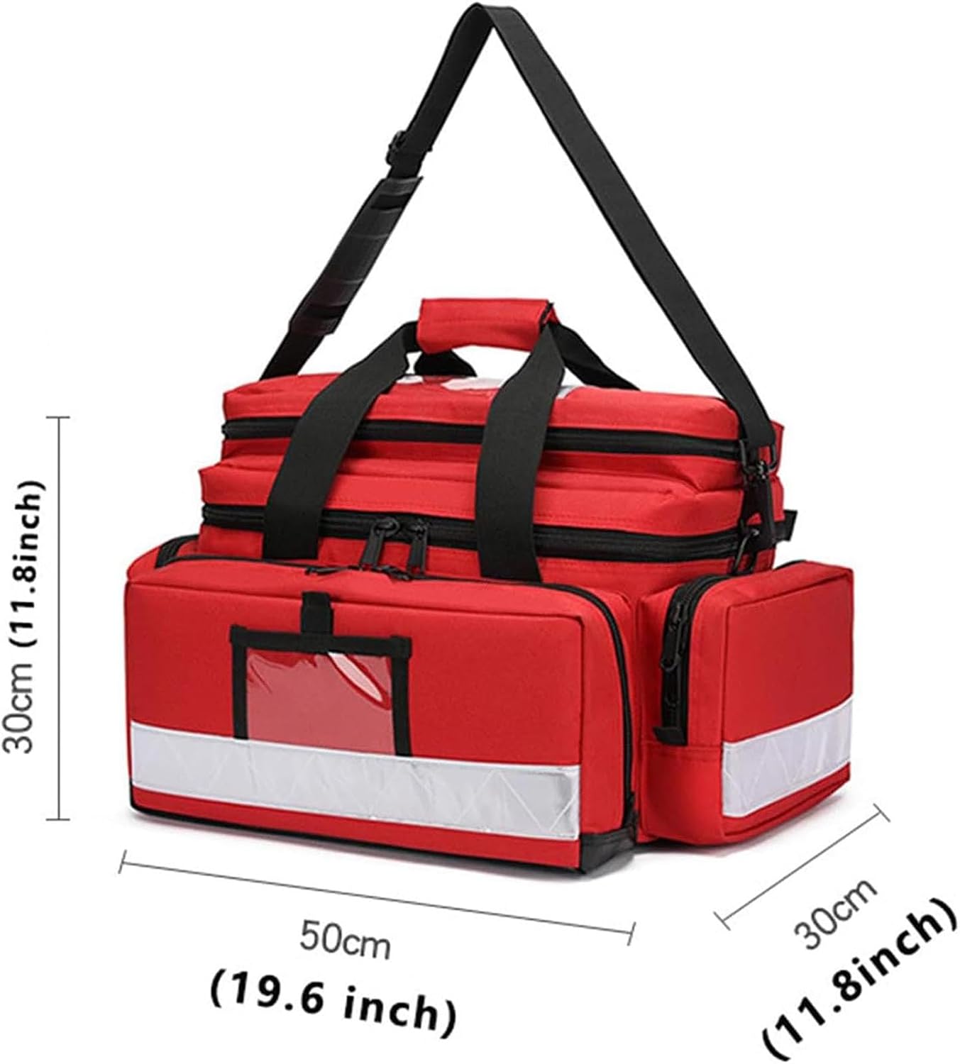 First Responder Bag, Nurse Supply with Shoulder Strap Trauma Backpack Emergency for Home Visit, Health Care, Hospice, Travel, or Event