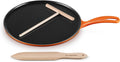 Le Creuset Enameled Cast Iron Traditional Round Crepe Pan, 10.25', Flame