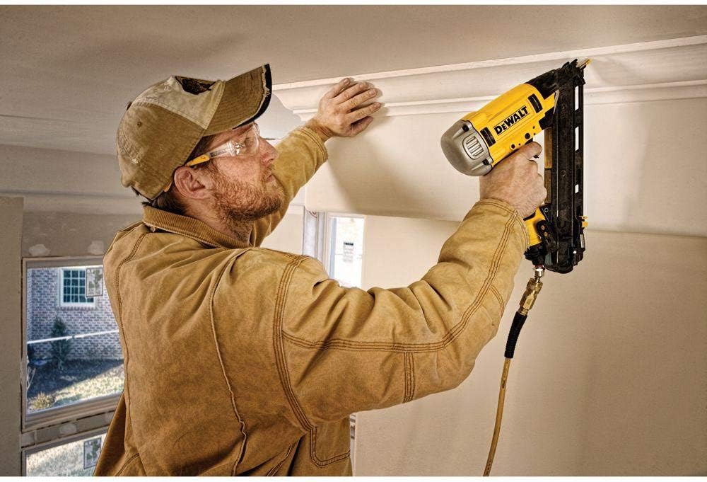DEWALT Pneumatic Finish Nailer, 15-Gauge, 1/4 in., Corded (DWFP72155)