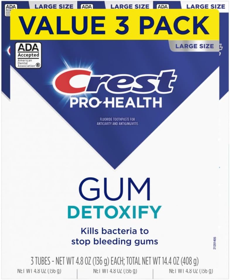 Crest Pro-Health Gum Detoxify Deep Clean Toothpaste, 4.8 oz Pack of 24 - Anticavity, Antibacterial Flouride Toothpaste, Clinically Proven, Gum and Enamel Protection, Plaque Control