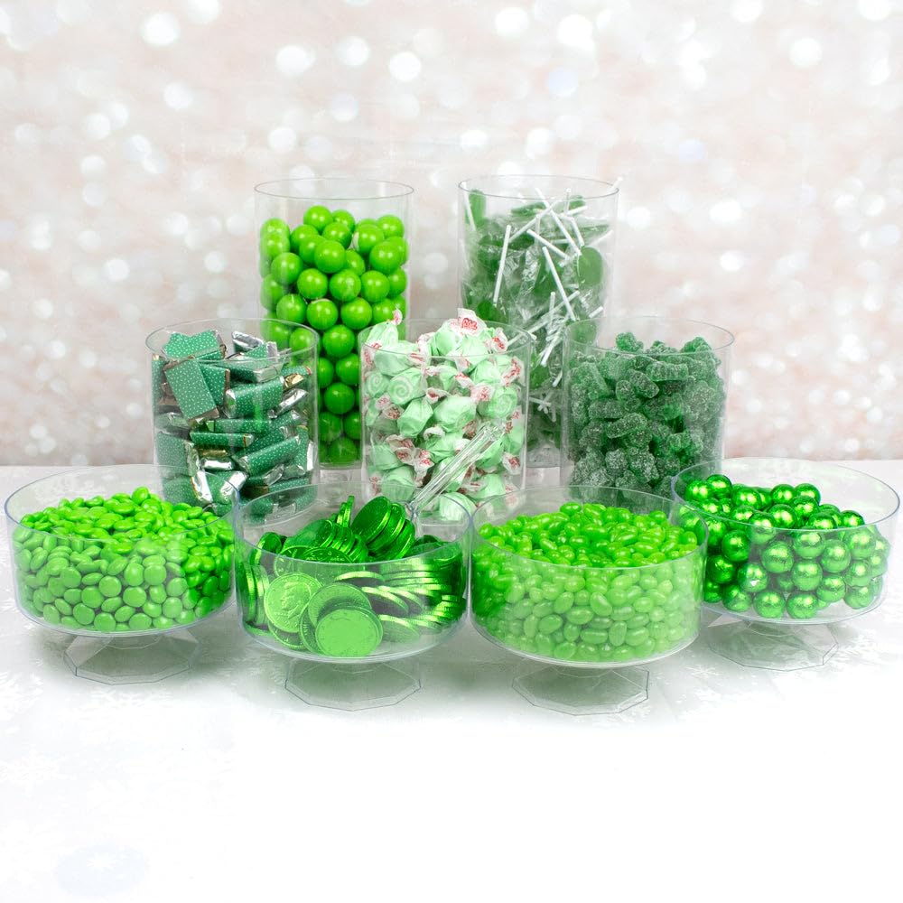 Green Deluxe Bulk Candy Buffet Mix Including Chocolates, Jelly Beans, Gummies, Taffy & More Assorted Treats - Ideal For Dessert Tables And Party Displays (11.9lbs)