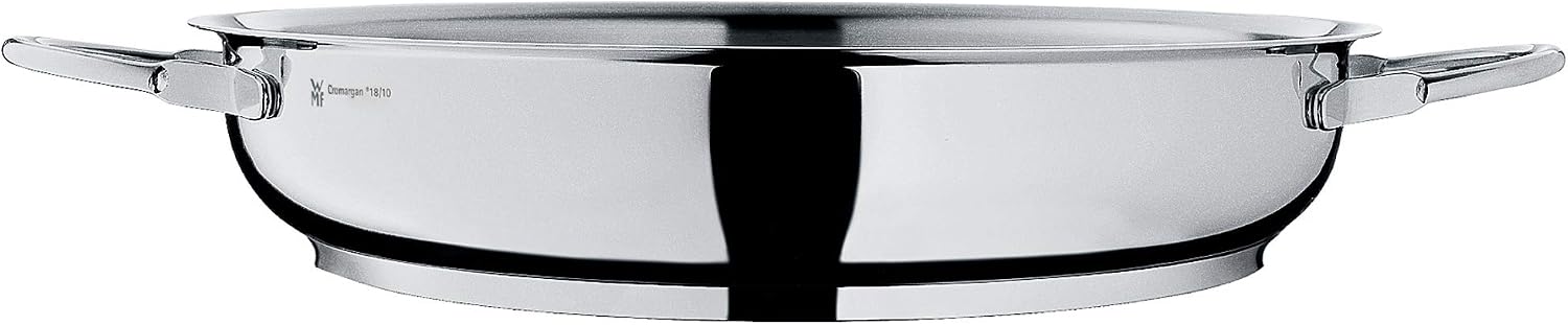 WMF Serving pan uncoated Ø 24cm Profi Made in Germany Pouring Rim Stainless Steel Handle Cromargan Stainless Steel Suitable for Induction Dishwasher-Safe