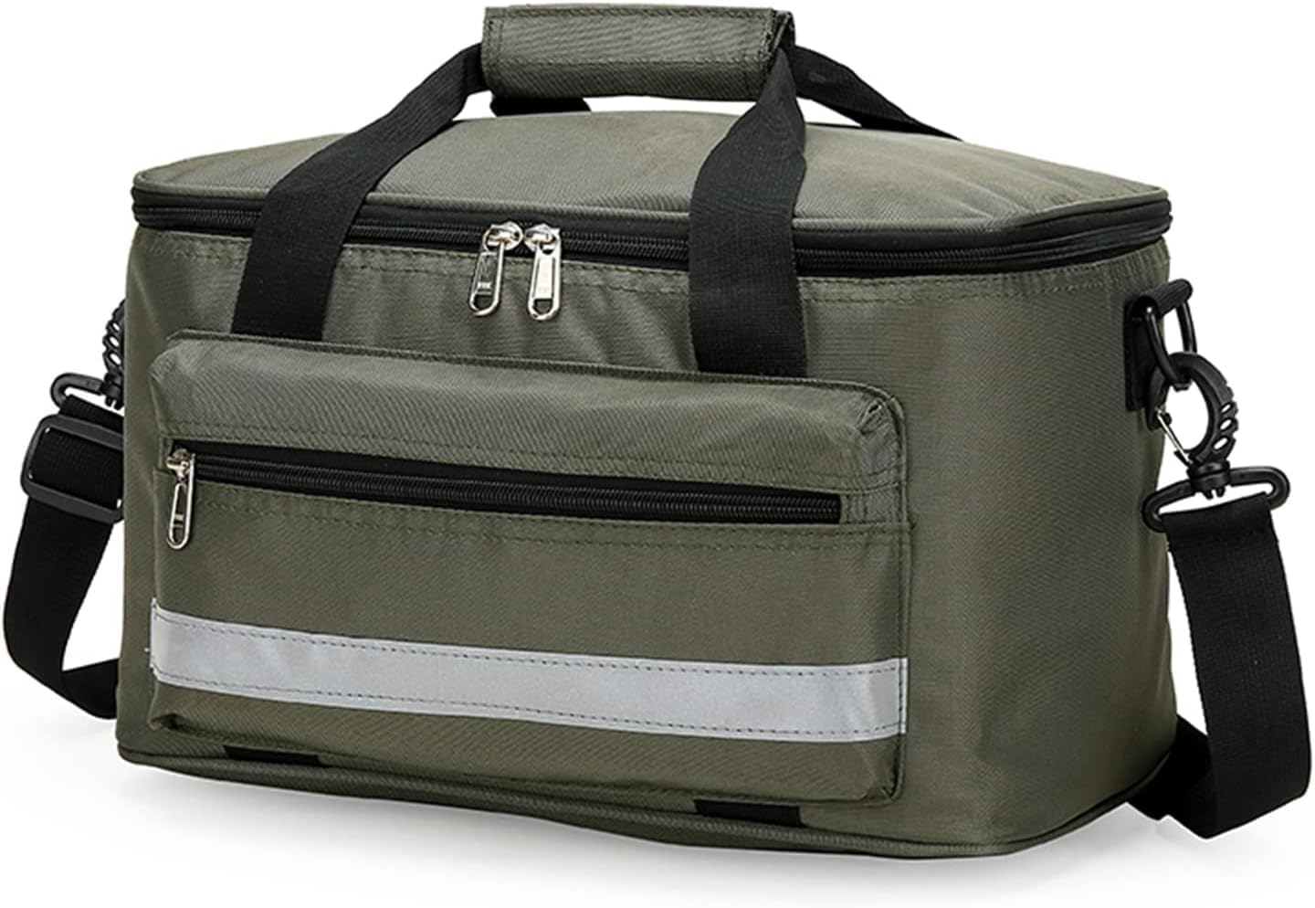 First Aid Bag Empty,Travel Emergency Pouch Lightweight Medicine Storage Bag Multifunctional Layered for Emergency Home Office(Army Green)