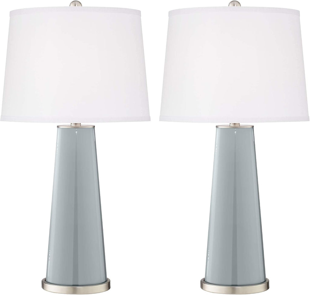 Color + Plus Leo 29 1/2' Modern Uncertain Gray Table Lamps Set of 2