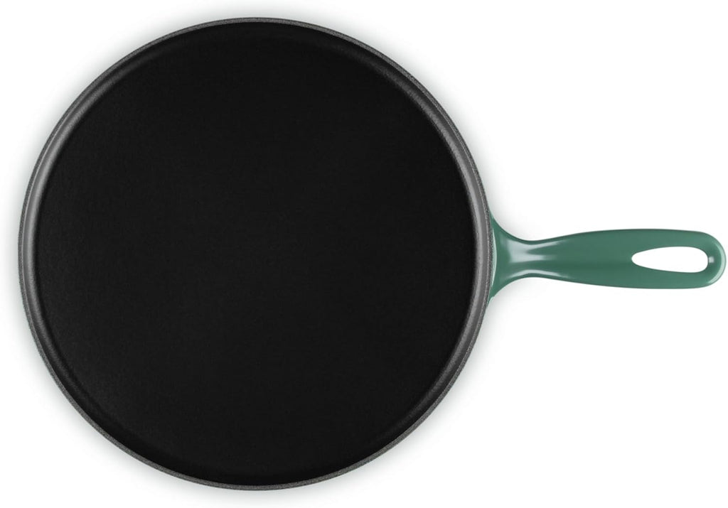 Le Creuset Enameled Cast Iron Traditional Round Crepe Pan, 10.25', Artichaut