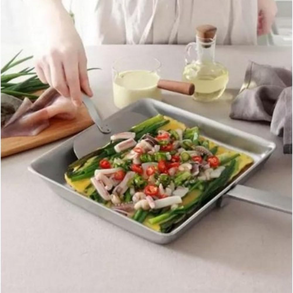 Induction 3-ply stainless Square Multipurpose Pan 25.5cm(10inch) with Flat Turner