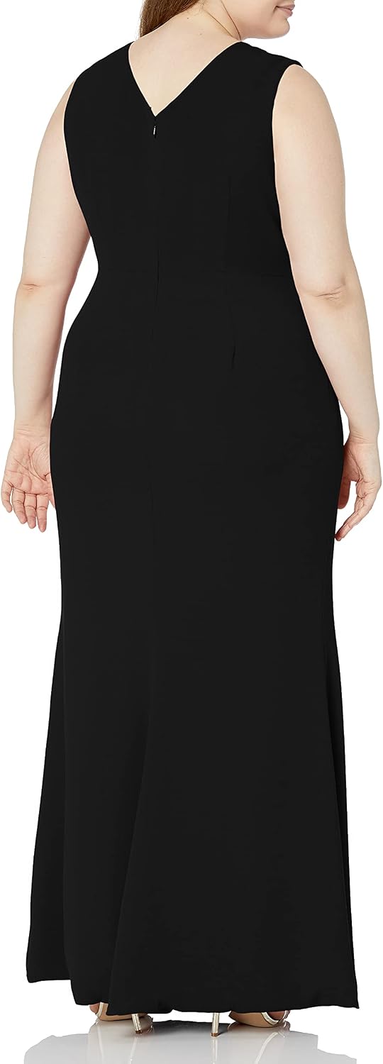 Iris Spaghetti Strap Plunging Long Dress