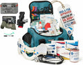 Scherber Fully-Stocked First Responder Bag | Professional EMT/EMS Trauma & Bleeding Medical Kit | HSA/FSA Approved | CAT Tourniquet, HyFin Chest Seal, Israeli Bandage & 250+ First Aid Supplies (Blue)