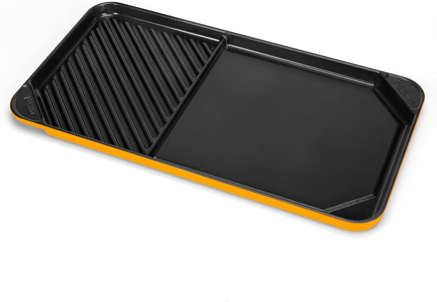 All American 1930 - Ultimate 60/40 Griddle with Ceramic Non-Stick Coating - Mustard Yellow - Durable & PFAS Free - Indoor Griddle for Easy Prep, Cooking, & Cleaning - Made in the USA