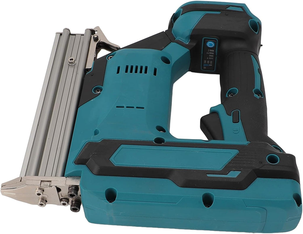 Cordless Brad Nailer Battery Powered 18V Li Ion Nail Gun Depth Adjustment Impact Drive Automatic Nailer for Indoor Decoration Woodworking ABS Metal 10 30MM Straight Nails 100PCS