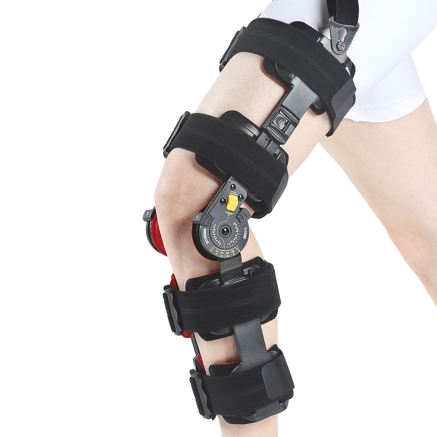 Gambo ROM Knee Brace: Hinged Knee Brace for ACL, MCL, PCL Injuries & Arthritis - Adjustable Post-Op Knee Support for Recovery