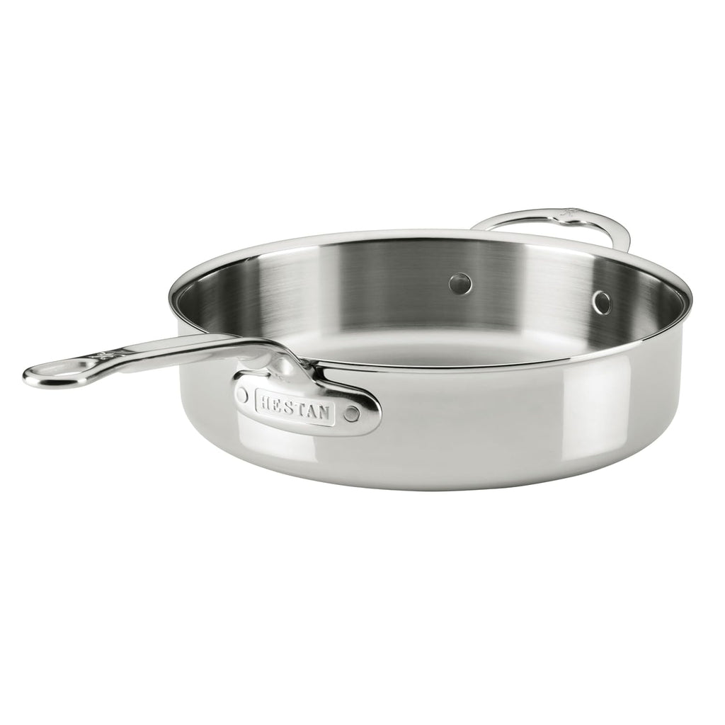 Hestan ProBond Luxe 3.5-Quart Sauté Pan with Lid, Professional Clad Stainless, ProCore Tri-Ply Clad Construction, Polished Exterior, Induction & Oven Safe