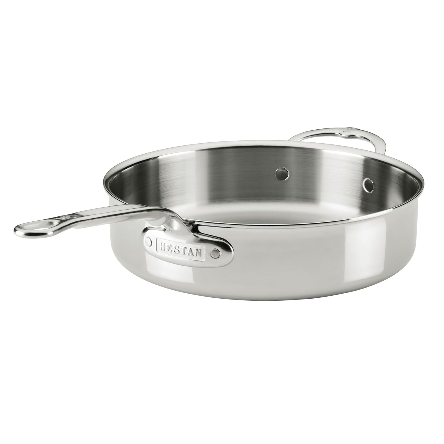 Hestan ProBond Luxe 3.5-Quart Sauté Pan with Lid, Professional Clad Stainless, ProCore Tri-Ply Clad Construction, Polished Exterior, Induction & Oven Safe