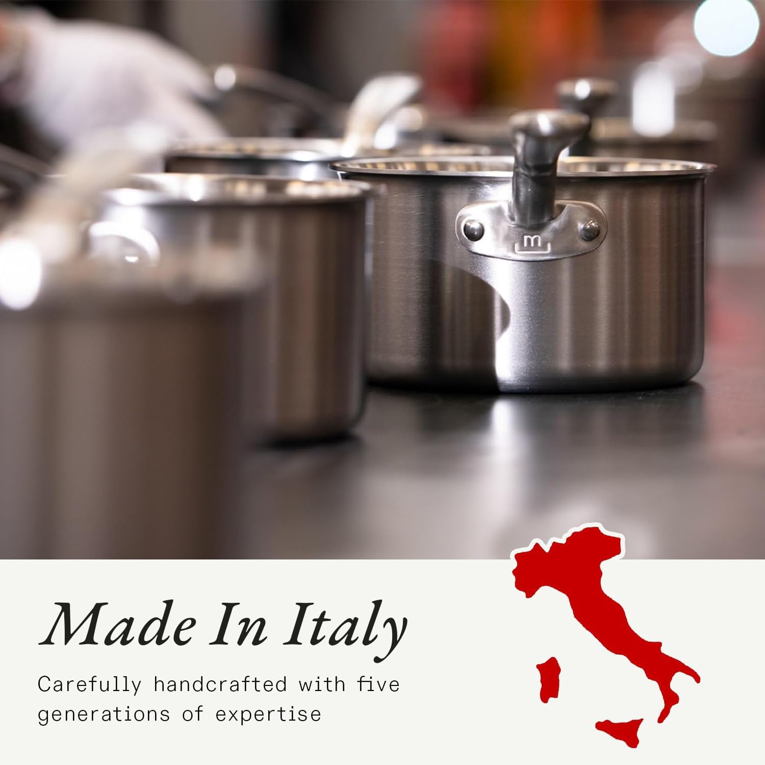 Made In Cookware | ProCoat Non Stick 3 Piece Frying Pan Set (Includes 8', 10', 12') | 5 Ply Stainless Clad | Professional Cookware | Crafted in USA | Induction Compatible | (Graphite)