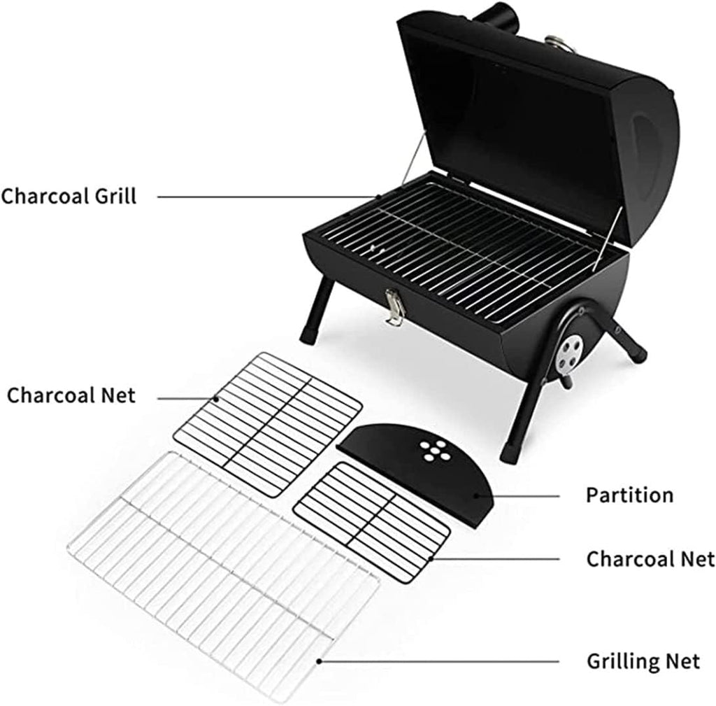 Bbq Grill Charcoal Grill Charcoal Stove Portable Charcoal Grill Stainless Steel Tabletop BBQ Grill For Outdoor Cooking Picnic Barbecue Grill Charcoal Griddle