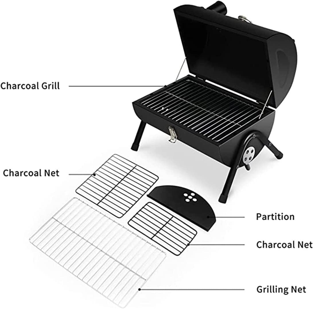 Bbq Grill Charcoal Grill Charcoal Stove Portable Charcoal Grill Stainless Steel Tabletop BBQ Grill For Outdoor Cooking Picnic Barbecue Grill Charcoal Griddle