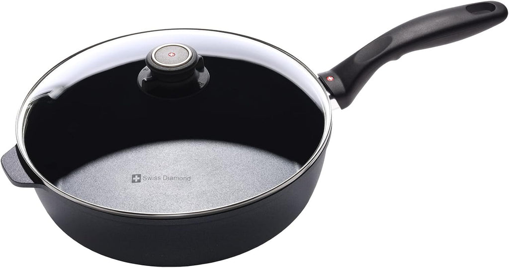 Swiss Diamond HD Classic Nonstick Induction Sauté Pan w/Lid - 3.8 Qt (10.25')