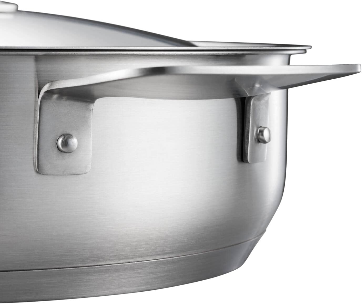 Fiskars Sauté Pan with Lid, Diameter 28 cm, Non-Stick, Suitable for All Cookers, Recycled Stainless Steel, Silver, 1064749