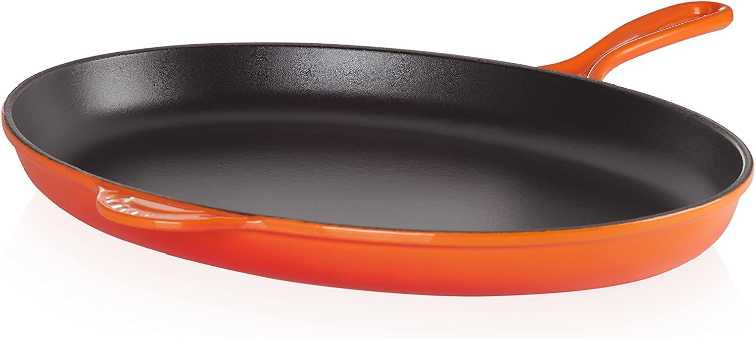 Le Creuset Enameled Cast-Iron 15.75 Inch Oval Skillet, Flame