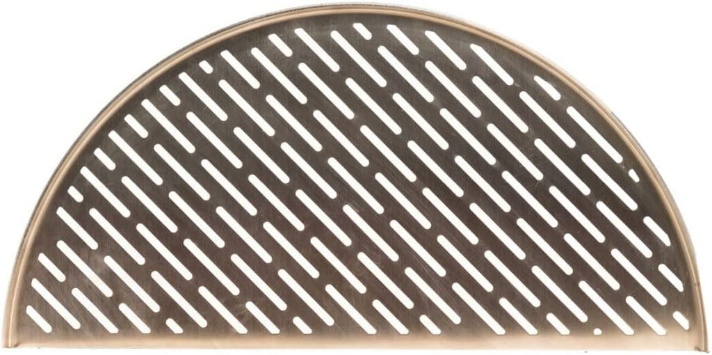 Kamado Joe Half-Moon 304 Stainless Steel Cooking Grate for Fish and Vegetables, Fits Classic Joe 18-inch Charcoal Grill and Smokers in Silver, Model KJ-HSSCGFV