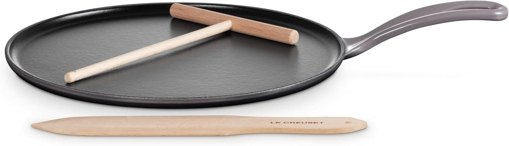 Le Creuset Enameled Cast Iron Traditional Round Crepe Pan, 10.25', Oyster