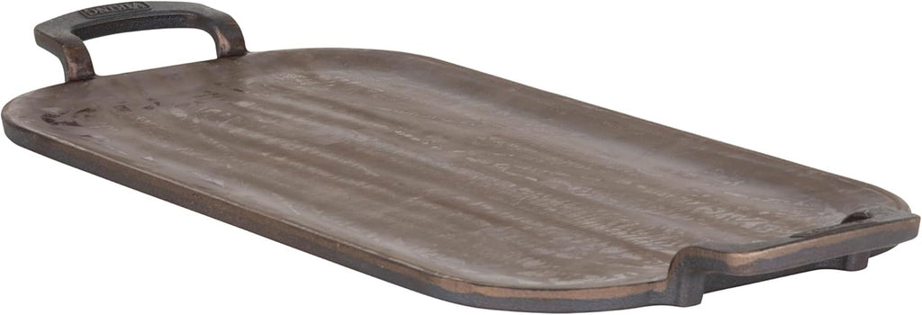 Viking Nonstick Double Burner Griddle, 24 Inch Bronze Cast Iron Grill Pan, Made without PFAS, Induction Compatible, Oven Safe to 500F