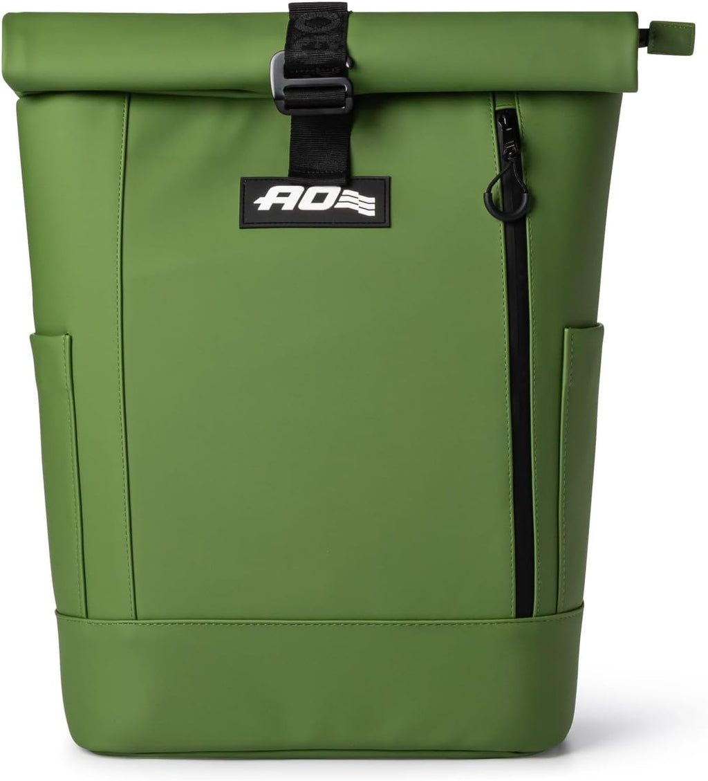 AO Coolers Nomad Backpack Cooler, Waterproof Roll-Top, Insulated, 18-Can