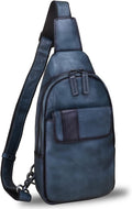 Genuine Leather Sling Bag - Handmade Leather Backpack for Women and Men - Crossbody, Chest Bag