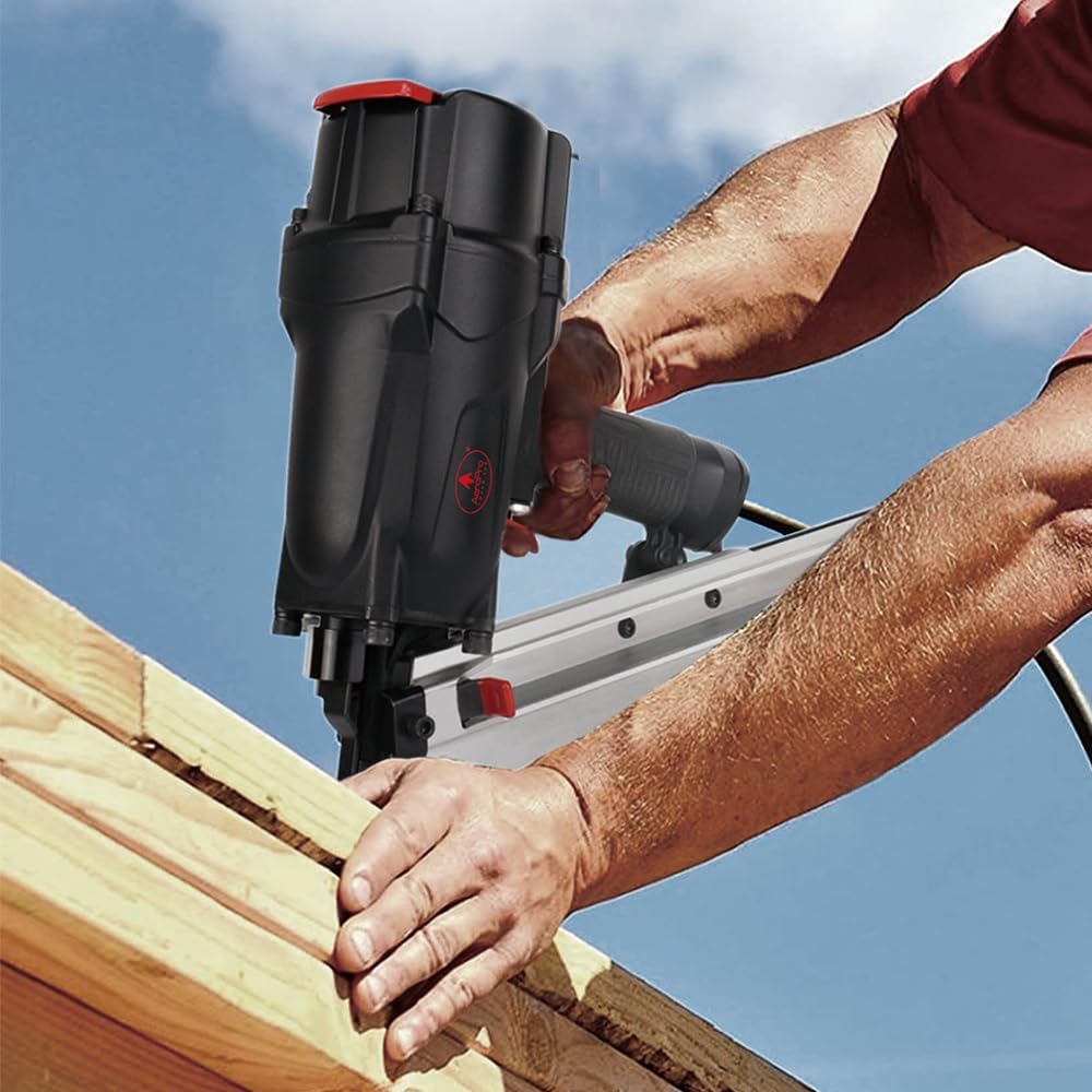 AEROPRO TOOLS Pneumatic Framing Nailer RHF9021, 21 Degree plastic collated nails from 2-Inch to 3-1/2-Inch With Toolless Depth Adjust,No Mar Tip and Rafter Hook
