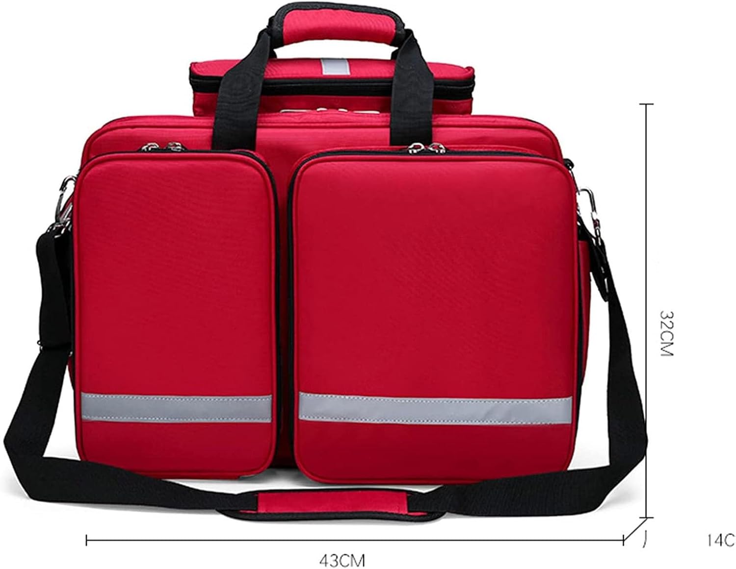 Professional First Aid Kit Bag, Large Capacity, Waterproof Emergency Rescue Ideal for EMT, EMS, Paramedics Portable Storage with Dividers(B)