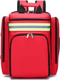 IOCCIOBB Empty First Aid Bag, Safety First Aid Empty Haversack Bag, Medication Storage Bag Portable Travel Medical Supplies Cosmetic Organizer Emergency Pill Medicine Tote Bag Outdoor Sport(Red)