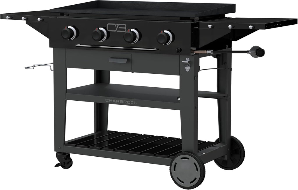 Charbroil 36' Performance Series Propane Gas Griddle with Cart 4 Burner Flat Top Grill, Black 463259124