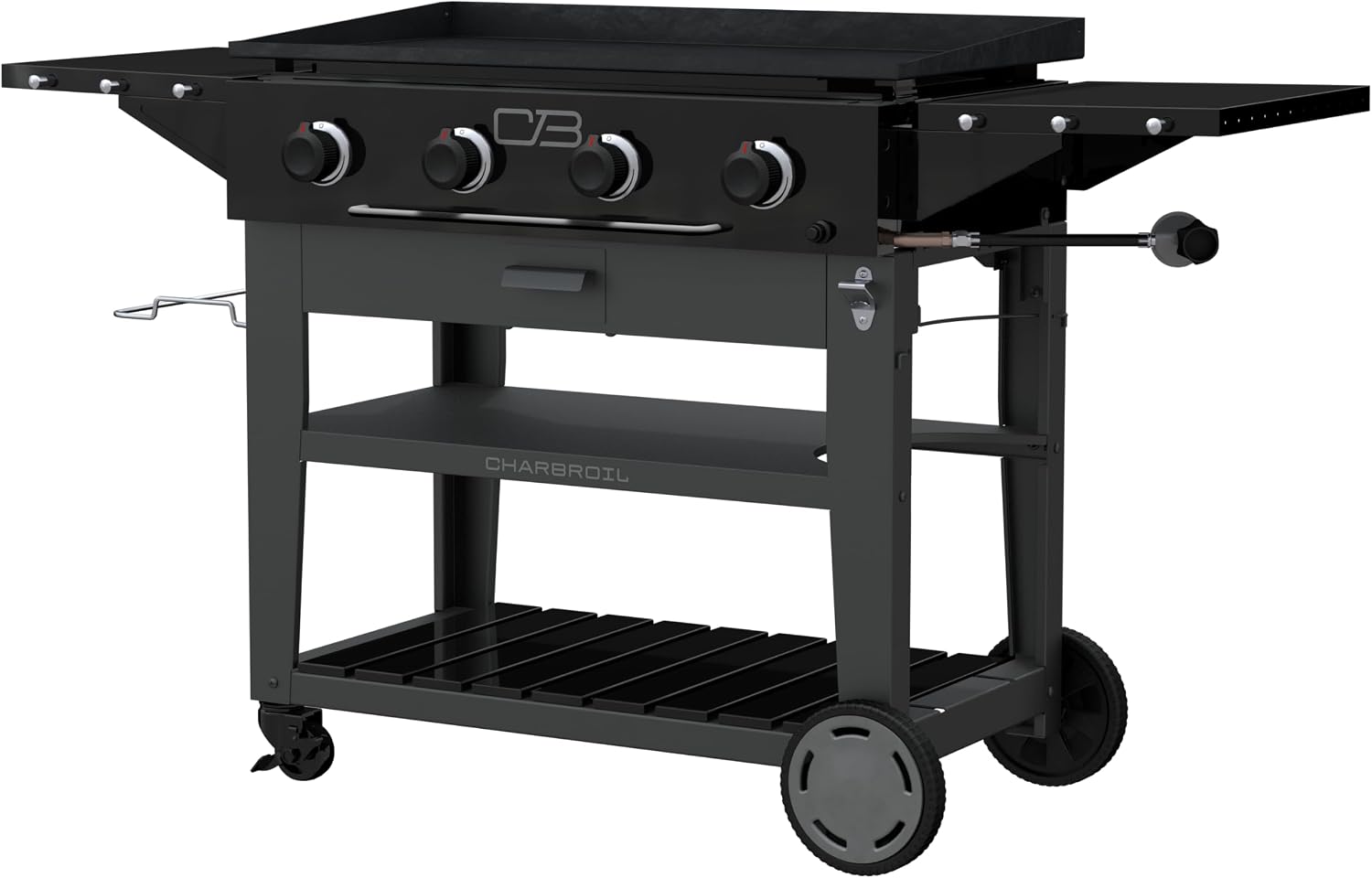Charbroil 36' Performance Series Propane Gas Griddle with Cart 4 Burner Flat Top Grill, Black 463259124